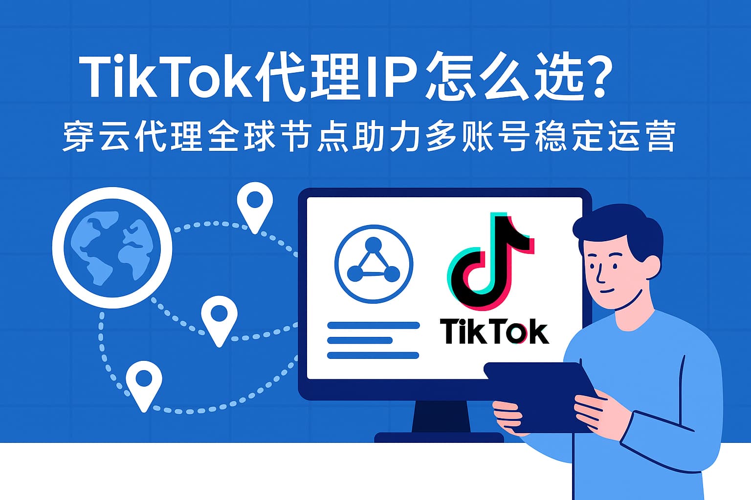 TikTok代理IP怎么选？穿云代理全球节点助力多账号稳定运营