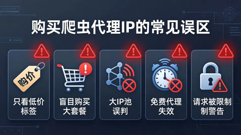 购买爬虫代理IP时常见误区和避坑提醒